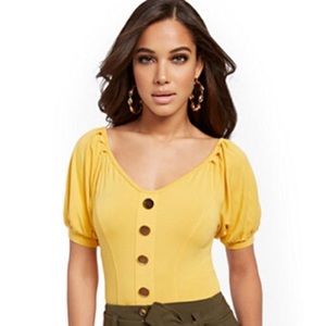 {NWT} NY&C Yellow Bodysuit